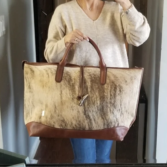 👜VINTAGE LEATHER BAG - Picture 1 of 12